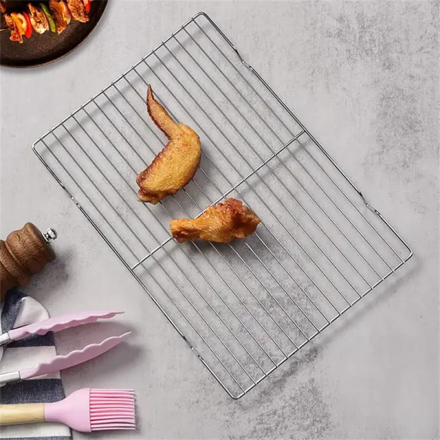 Rozsdaálló Nettó Hűtő Sütőállvány Nem Tapadós Grilllemez Tartós Ráncos Lábak Sütőálka Konyhai Kiegészítők Könnyen Tisztíthatók