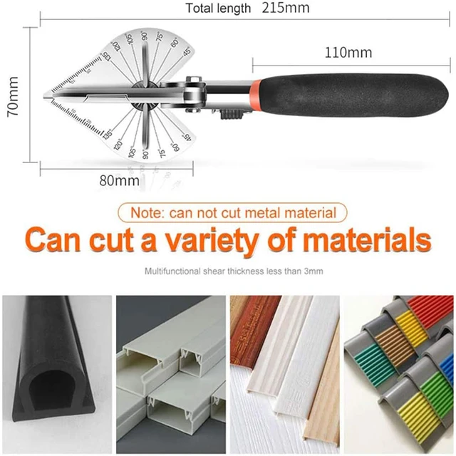 1 Pièce De Ciseaux À Onglets Multi-angles Tranchants Réglables De 45 À 135  Degrés Avec