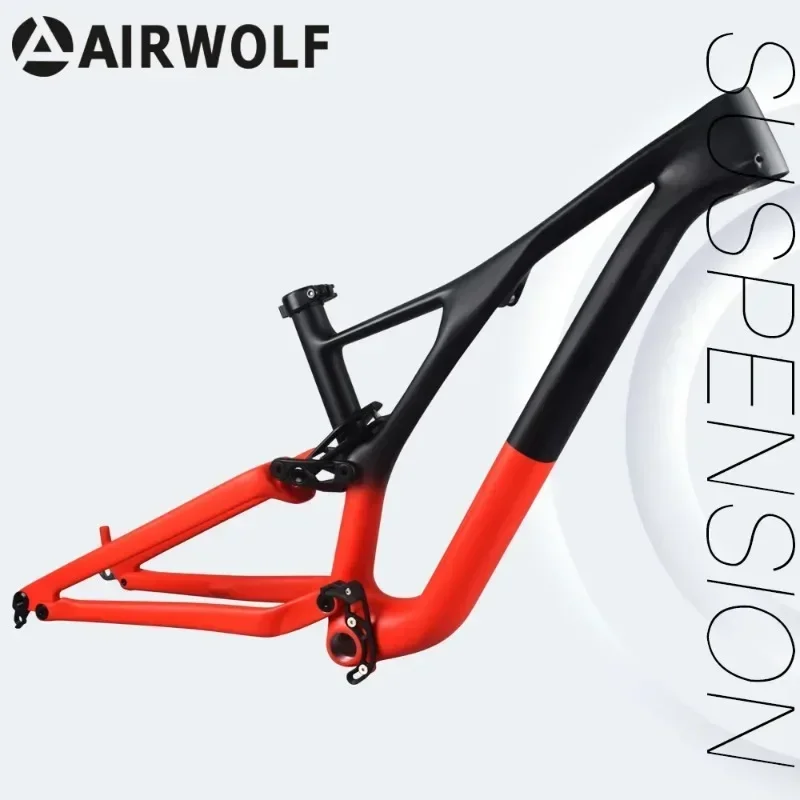 

Airwolf T1100 29ER полная подвеска фотосессия путешествие 142 мм Boost 148*12 мм 29 MTB XC Trail Frame Макс шина 3,0