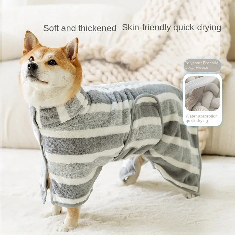 Dog Bathrobe Super Large Absorbent and Quick Drying Golden Hair Shiba Dog Cat Disposable Bath Towel Pet Clothes Bath Towel bath towel pet bath towel