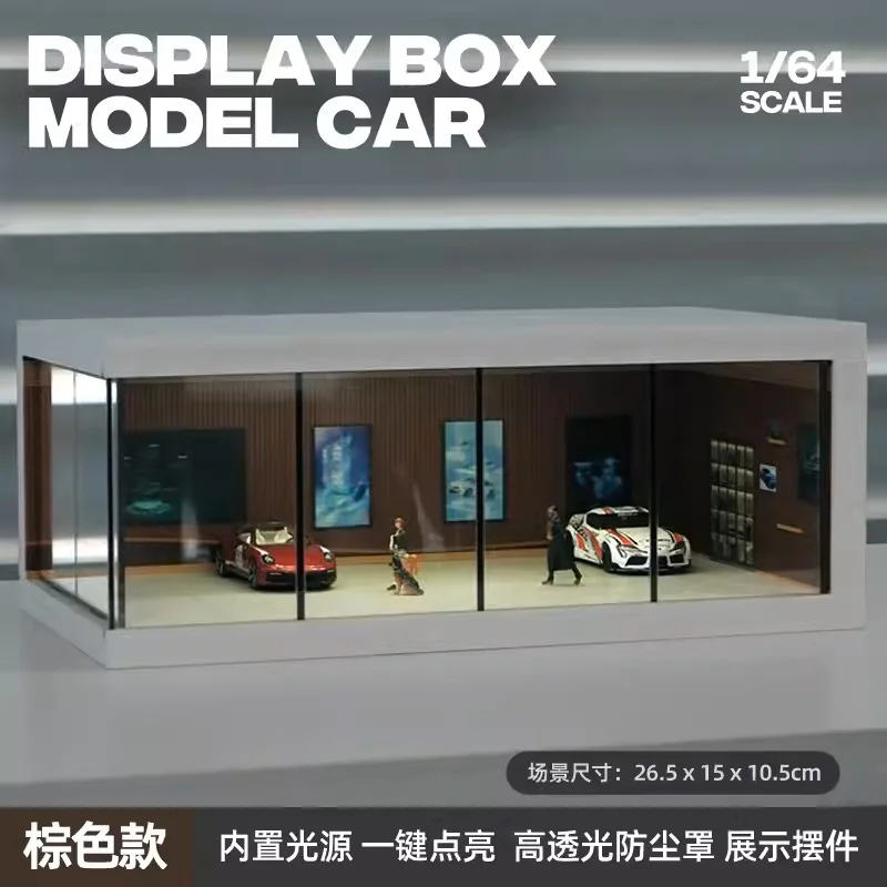 Collector 1:64 Car Model Storage Display Box Small Garage Scene Acrylic Car Showroom Parking Lot Kids Toys Boys 6