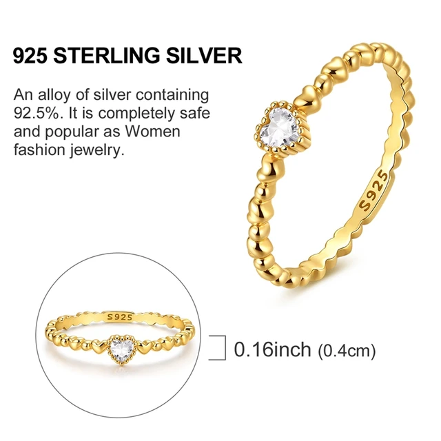 Bague en argent sterling 925 véritable, forme de cœur, trèfle, bijoux pour femmes, cadeau d'anniversaire, de fiançailles