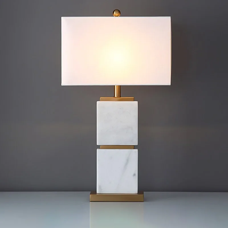 

Creative Nordic Simple Luxury Hotel Decorative Bedside Study Marble Led Table Lamp