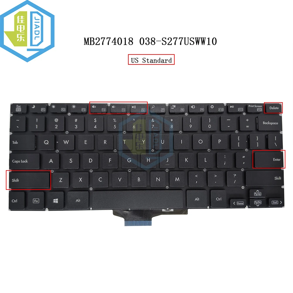 Teclado de Substituição Novo ru us Inglês Russo D0k6502a D276us-a10 Yms0056-q D0k-6308a Nb17-6308a-1 Mb2774018 038-s277usww10 - Imagem 4