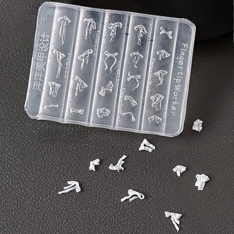 리본 나비넥타이 레이스 장미꽃 그리드 조가비 해파리 별 달 체인 네일아트 실리콘 조각 몰드 템플릿