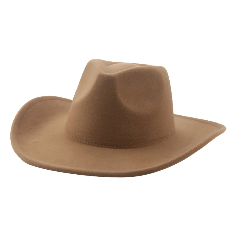  - Cowboy Hat Hats for Women Man Hat Solid Panama Wide Brim Casual Western Cowgirls Khaki Black Jazz Caps Sombrero Hombre Sombreros
