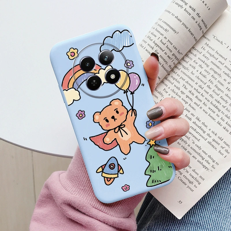 Cute Heart Flower Soft Silicone Matte Protective Back Cover s - Cartoon Design