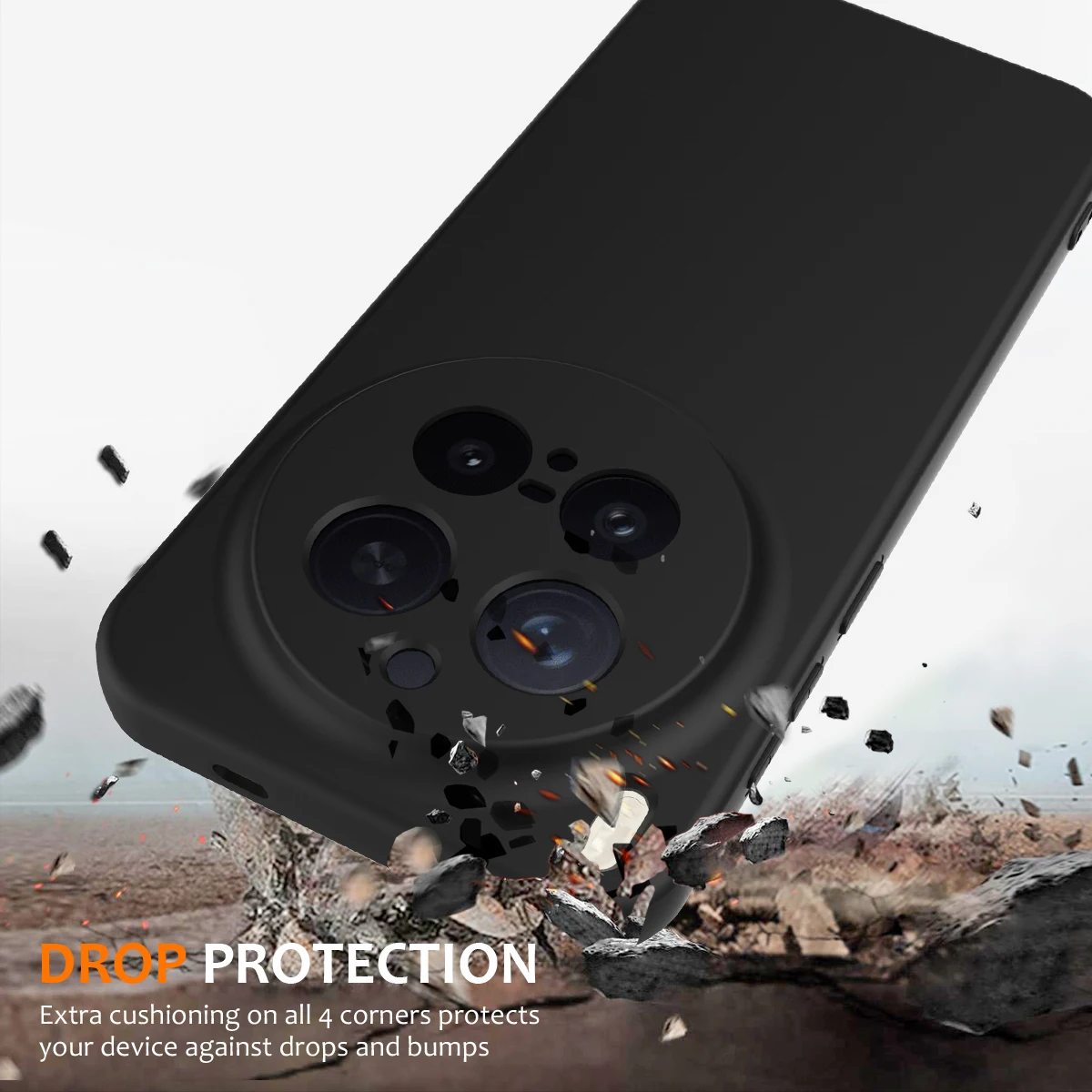 Enhanced Matte Liquid Silicone Shockproof Case with Anti-Fingerprint and Magnetic Armor Design, Includes Lanyard