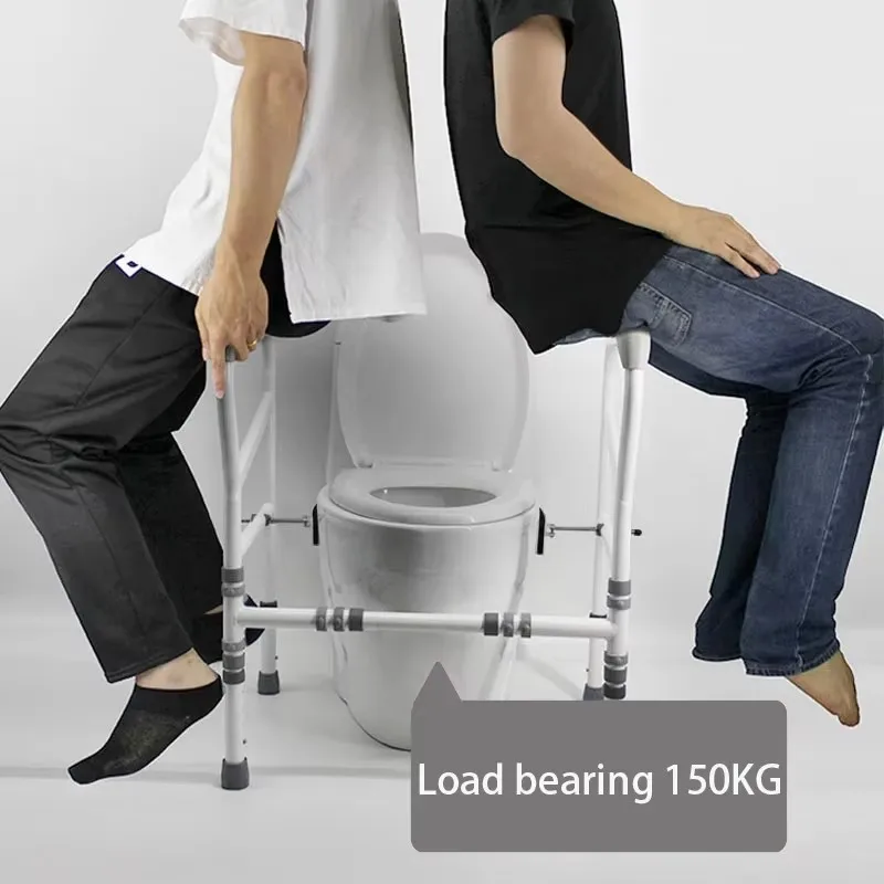 Toilet Safety Armrest Frame for Pregnant Women Elderly Disabled Help Stand-Up Frame Without Punching Foldable Toilet Armrest 4