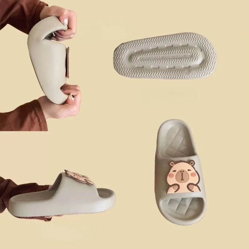 Women Sandals Home Slipper Women capybara Cute Cloud Sandals Summer Flip Flops Beach Slides House Casual Room Shoes Kawai Flat Female Eva