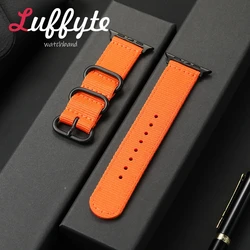 Durable Nylon Watch Strap with Black Circular Buckle for 42 44 45 49 S10 - 46MM (Orange)