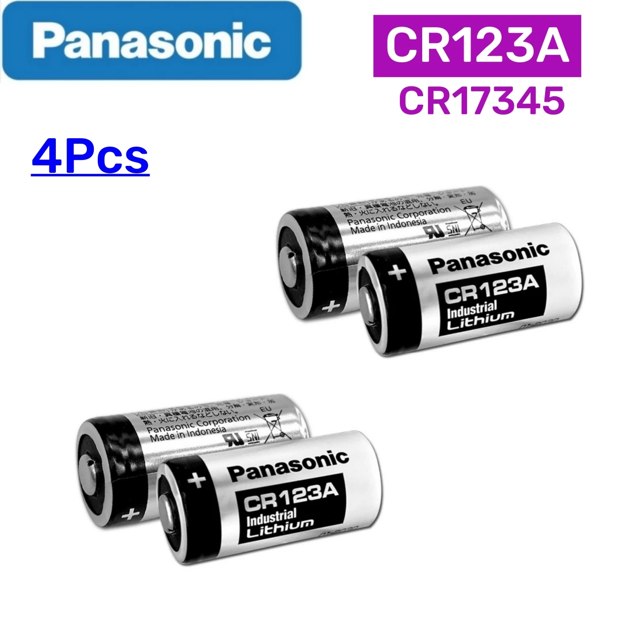 2~10PCS Original Panasonic 123 Lithium 3V Arlo Camera Battery CR123A CR17345 DL123A EL123A 123A