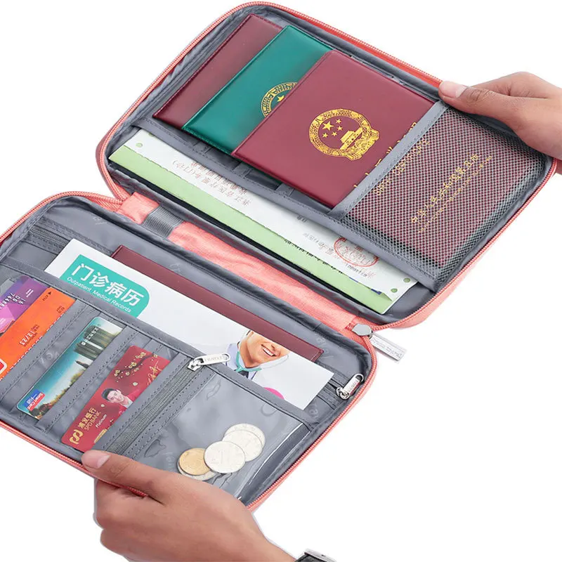 

Travel Passport Bag International Travel Document Bag Cationic Hand-held Waterproof and Dustproof Portable Card Bag