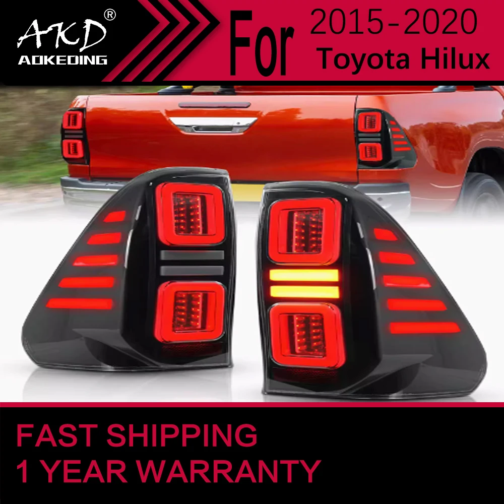

Car Lights for Toyota Hilux LED Tail Light 2015-2020 Hilux Stop Lamp Brake Signal DRL Reverse Automotive Accessories