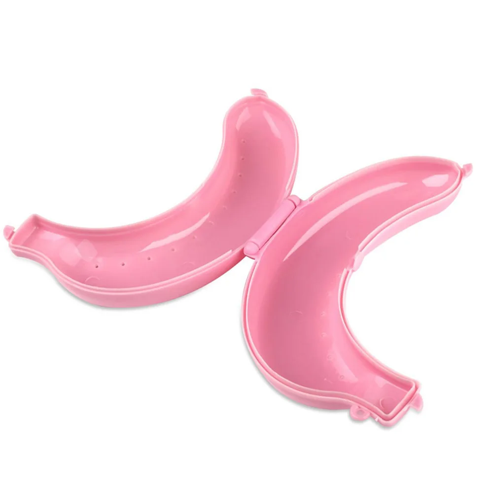 1PC Plastic Banana Storage Box Portable Lunch Snack Container Storage Box Children Fruit Candy Snack Carrying Container 6