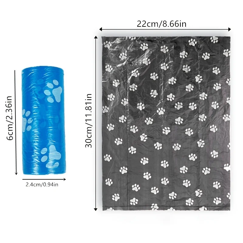 10 Rolls of Colored Paw Graphics! Eco-Friendly, Leak-Proof Dog Poop Bags -   Perfect for Outdoor Puppy Walks!