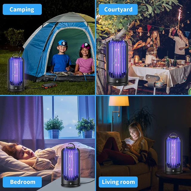Elektromos Hiba Zapper Beltéri Kültéri Uv Könnyű Szúnyoggyilkos Lámpa Kártevőirtó Rovar Légycsapda Usb Kábel Otthoni Teraszhoz - Image 6