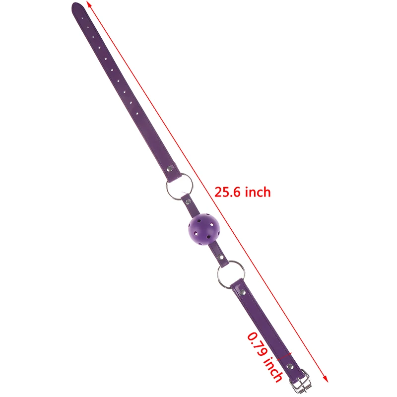 Pu Leather Bondage Fetish Silicone Mouth Ball Gag Mouth Stuffed Adult Flirting