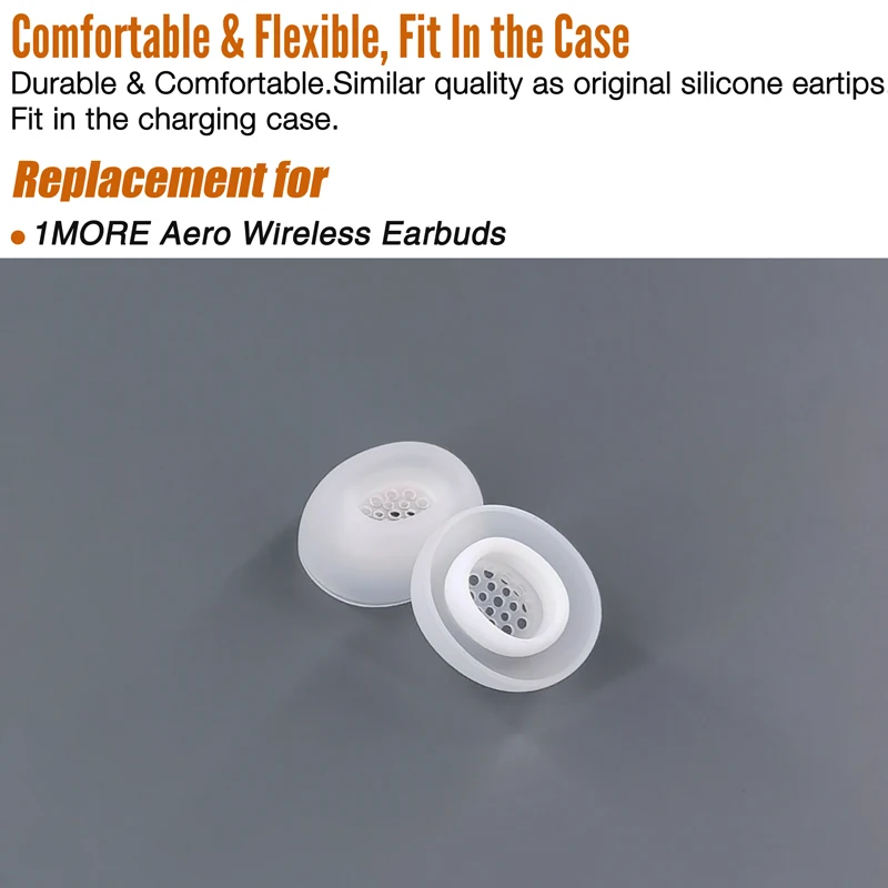 Eartips Replacement for 1MORE Aero Wireless Earbuds Earpad