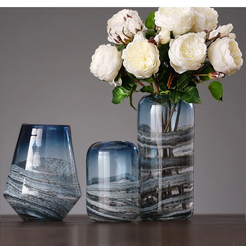 

Modern and Simple Glass Bottle Vase Decoration Creative Home Living Room Dried Flower Flower Arrangement Accessories Decoration