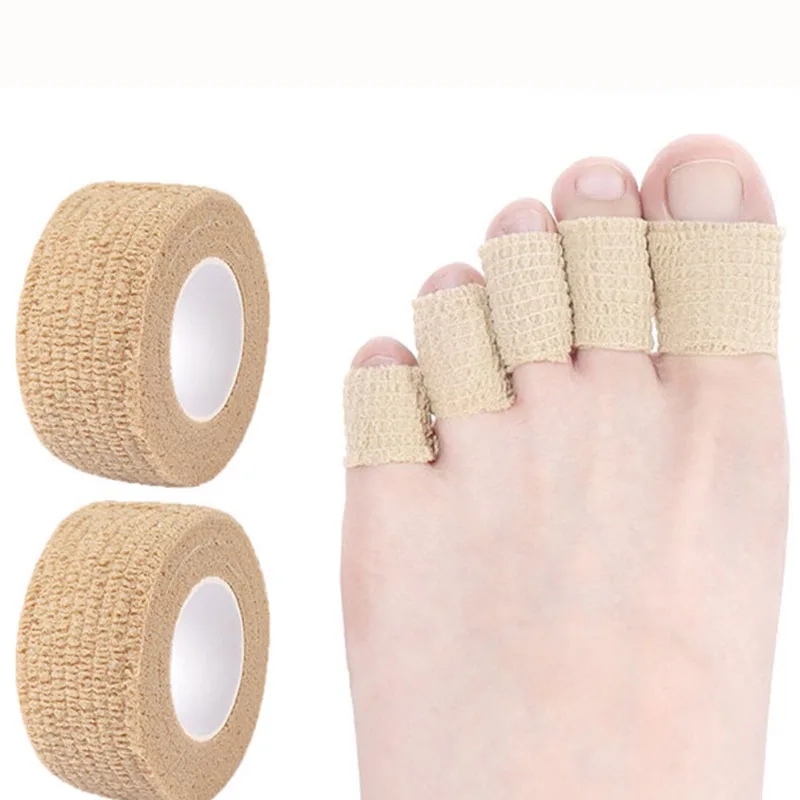 6pcs Self-Adhering Bandage Fixing Bandage Animal Hand Tearing Waterproof Elastic Pets 2.5 cm X 4.5 M