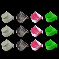 Bird Feeding Bowl Bird Cage Water Bowl Bird Feeding Trough Bird Half Round Food Box Parrot Feeding Tool Bird Cage Accessories 1