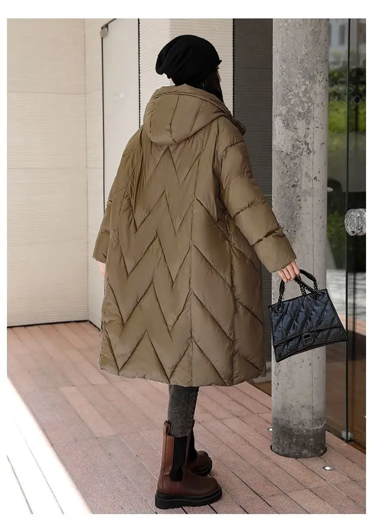 Oversized Thicken Down cotton Jacket for women Winter New Retro Chinese style Hooded Coat Female Cotton Warm Parker Overcoat