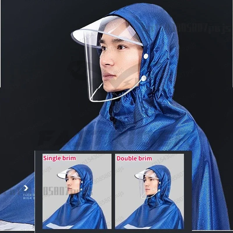 Bicycle Raincoat Folding Electric Bicycle Thickened Fashion Poncho Electric Scooter Ultrastrong Rain-proof Raincoat Men Women