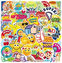 Autocollants de dessin animé "You Are great", 10/30/50 pièces, décalcomanies amusantes et mignonnes, dessin animé Kawaii, pour ordinateur portable et téléphone