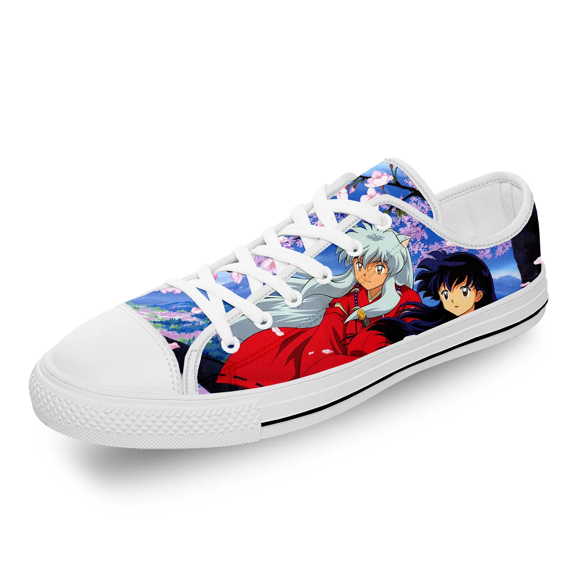 

Японские Аниме Манга Inuyasha, забавные модные повседневные тканевые кроссовки с низким верхом, легкие дышащие кроссовки с 3D принтом для мужчин и женщин