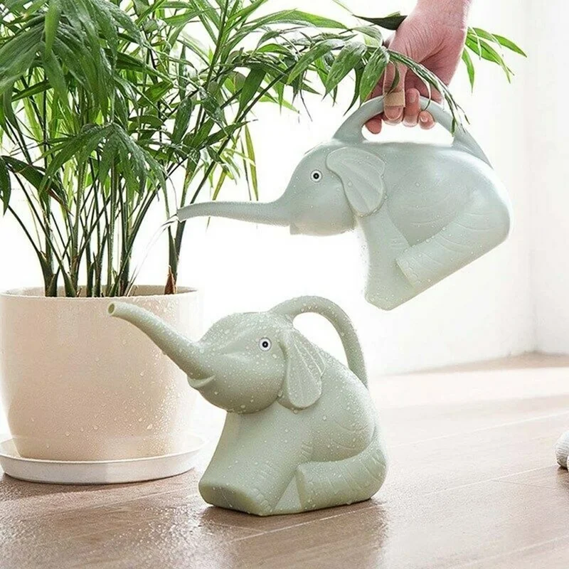 Cute Plastic Elephant Shape Watering Pot Can Plant Outdoor Irrigation Home Accessories Gardening Tools Equipment Garden Supplies