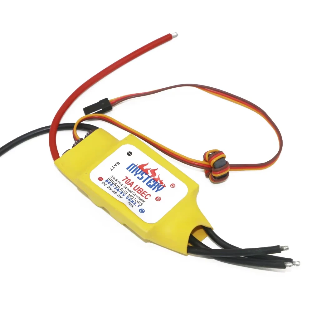 Détail du dissipateur thermique et des soudures sur l'ESC Brushless 10A-100A BEC 5V pour RC.