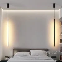 Modern Black Led Pendant Lights for Bedroom Simple Home Deco Aluminum Hanging Lamps Living Room Study Loft Light Fixture Abajur 1