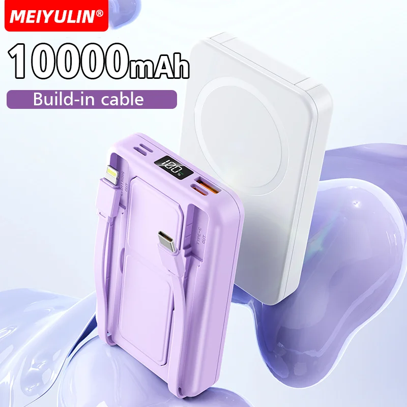

Magnetic 10000mAh Power Bank PD20W USB C Fast Charger 22.5W External Spare Battery Wireless Powerbank For Magsafe iPhone Xiaomi