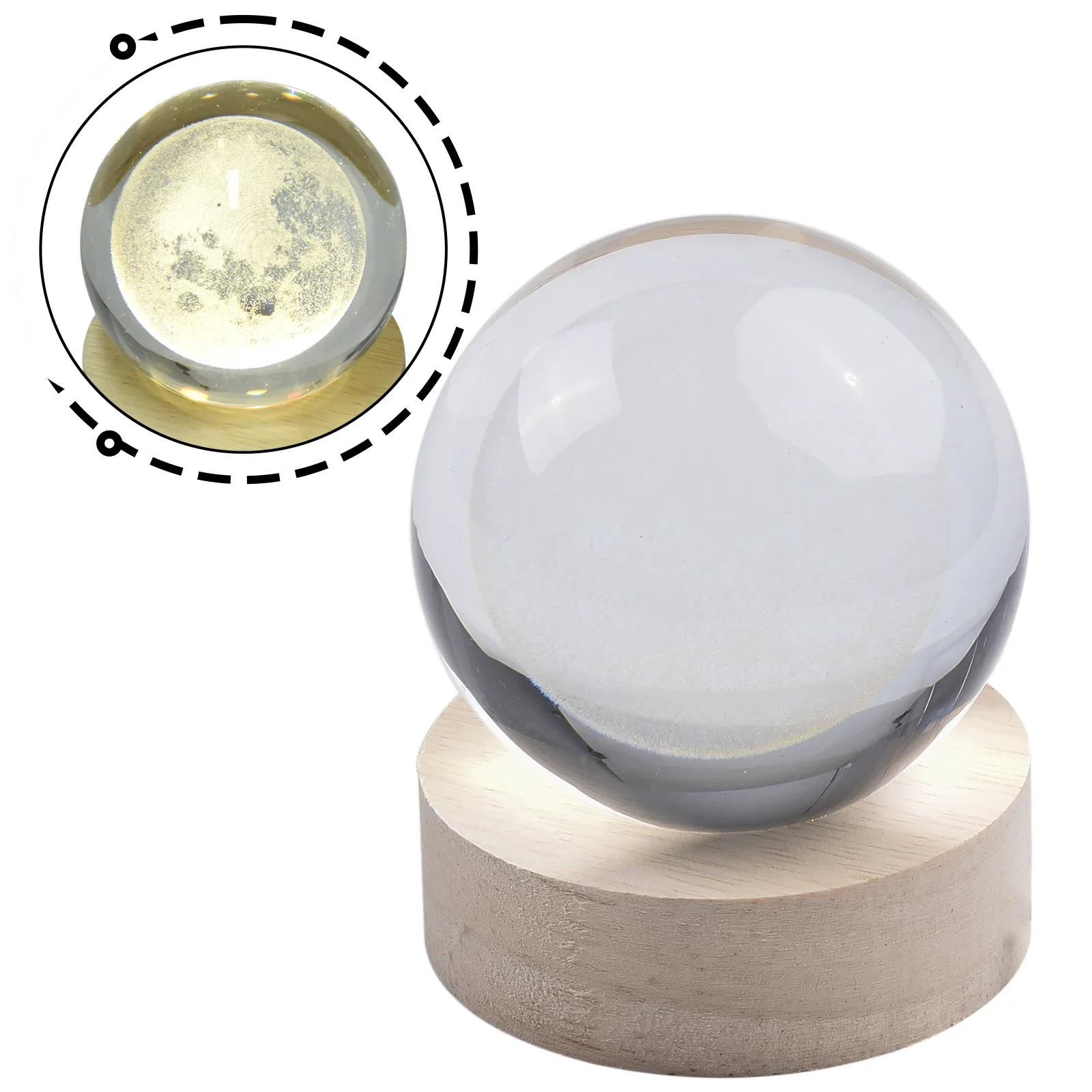 Description Picture 5 of itemCrystal Ball Night Lights USB LED Night Light 3D Moon Table Lamp Glowing Planet Galaxy Astronaut Tabletop Decorations Kid Gifts