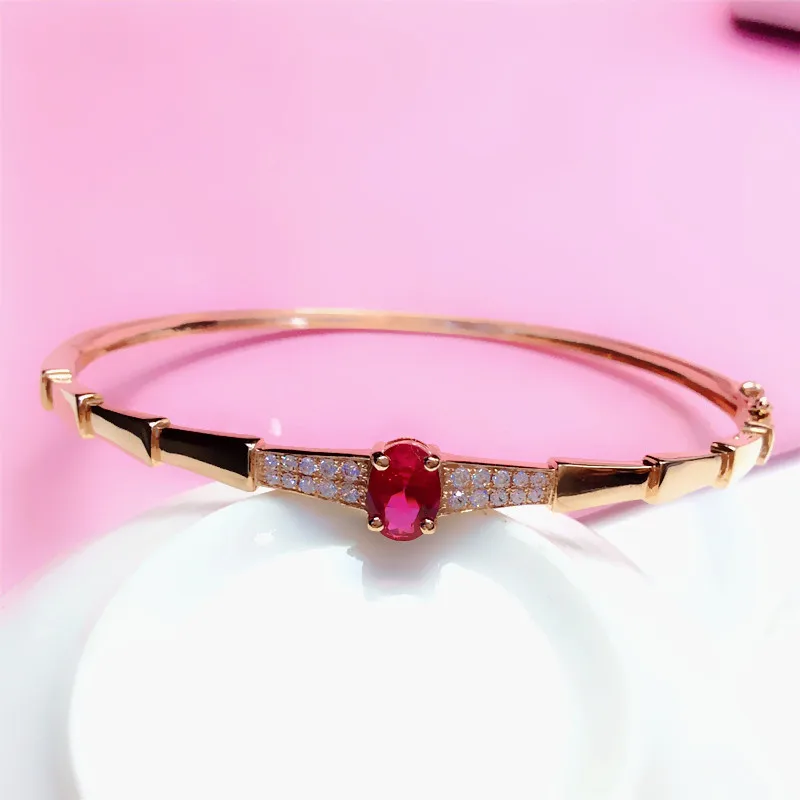 Vintage 22K Yellow Gold Ruby Flower Crown Bangle Bracelet - 2.50ctw  Gemstone | eBay