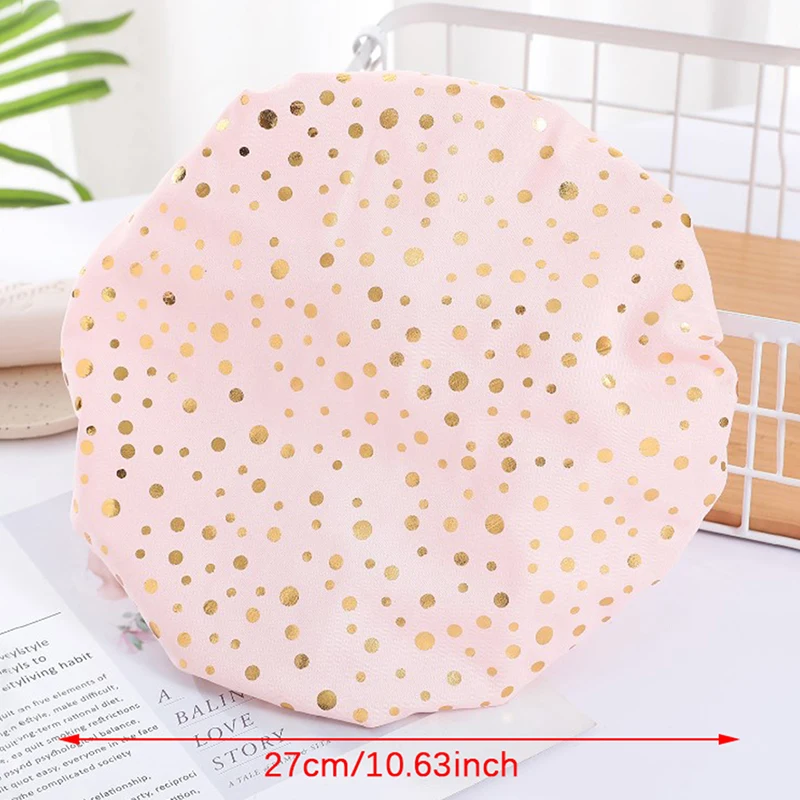 Waterproof shower cap shower cap thick double layer for women kitchen bathroom shampoo