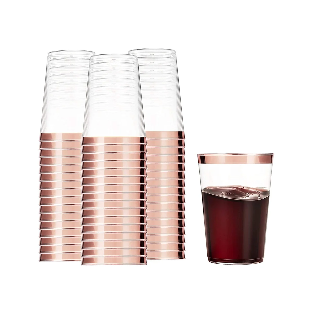 

Plastic Wine Cups, Plastic Tumblers Reusable Drink Cups Party Wine Glasses for Champagne Beer Cocktail Martini