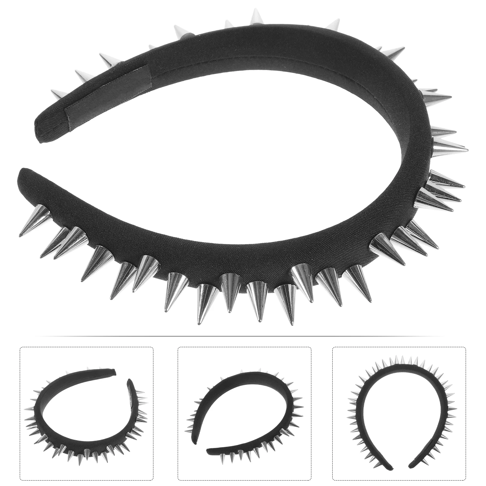 

Simple Studded Black Headband Women' Headbands for Fabric Goth Hair Accessories