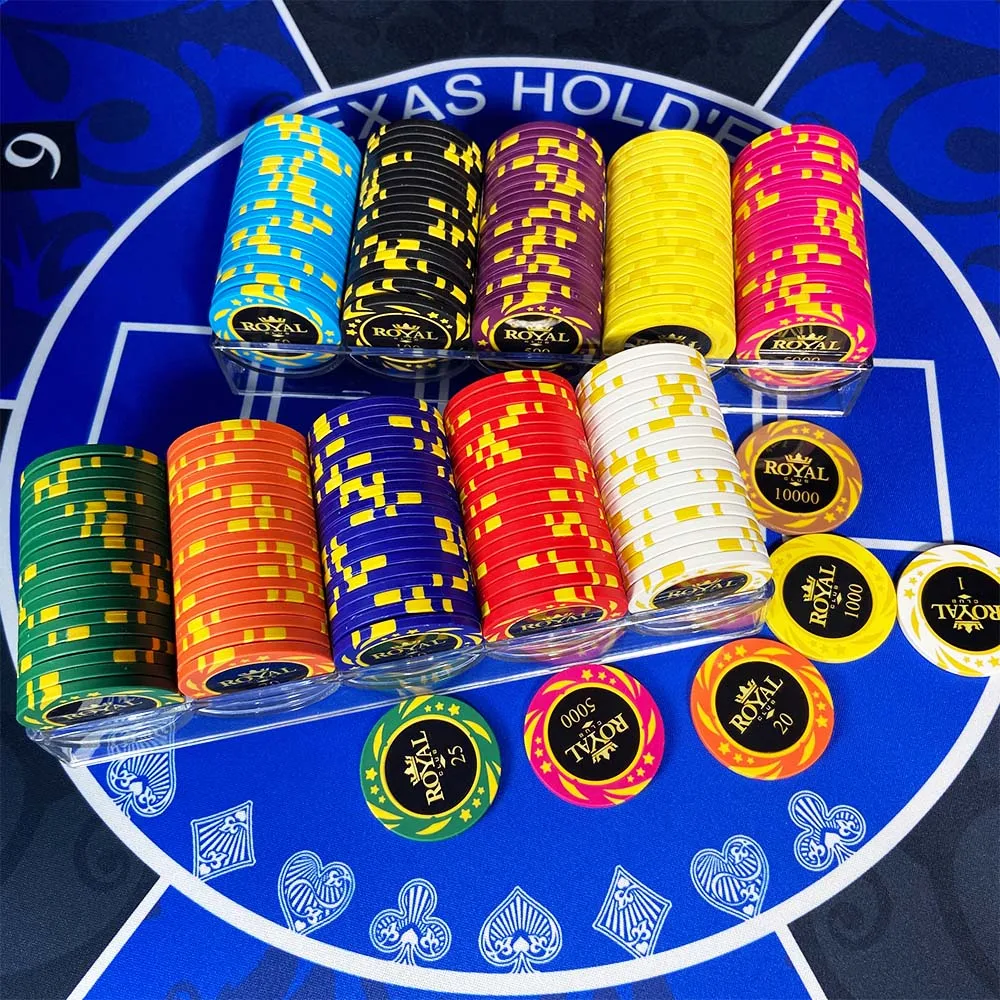 300PCS Clay Chip Set Texas Hold'em Poker Chip Coins Casino Chip Coins Table Game Accessories Digital Scoreboards