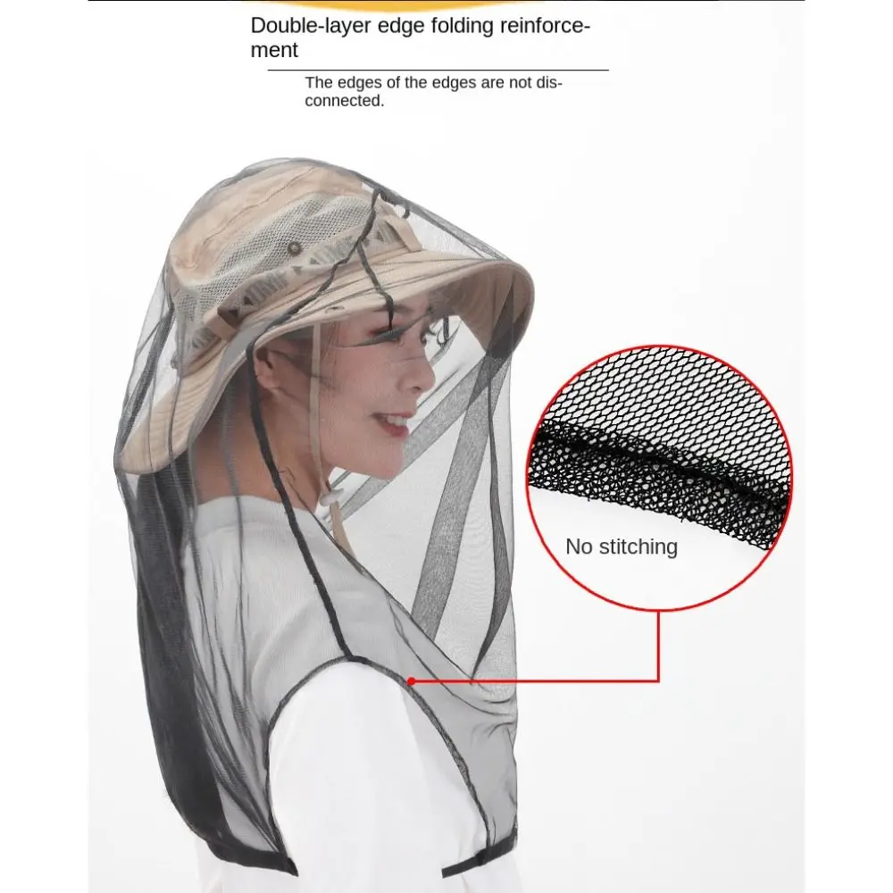 Description Picture 2 of itemMask Anti Mosquito Fishing Cap Outdoor Fishing Camouflage Hat-Veil Anti Bee Hat Hat Insect Mesh Insect Bee Net Hat Mosquito Net