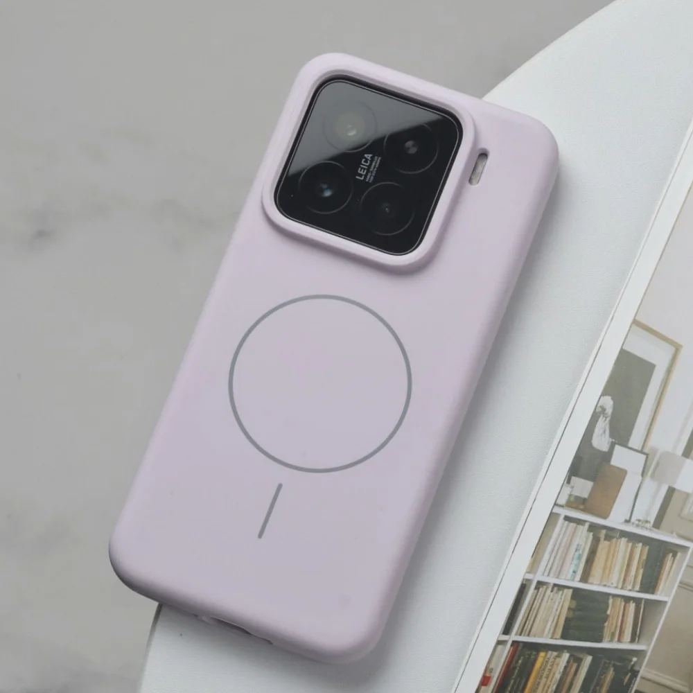 Premium Liquid Silicone Shockproof Magnetic Wireless Charging Case - Flocking Cover