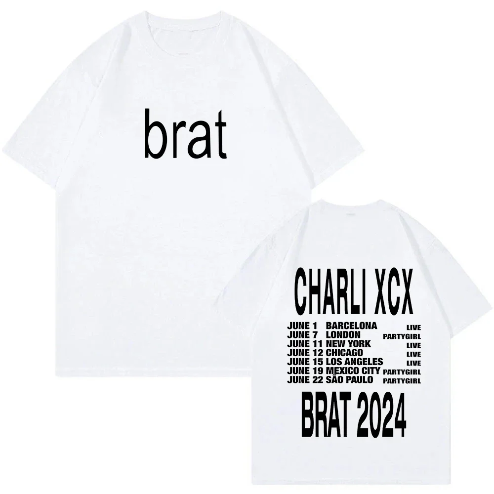 Charli XCX Brat New Album T Shirt Fashion Men Harajuku