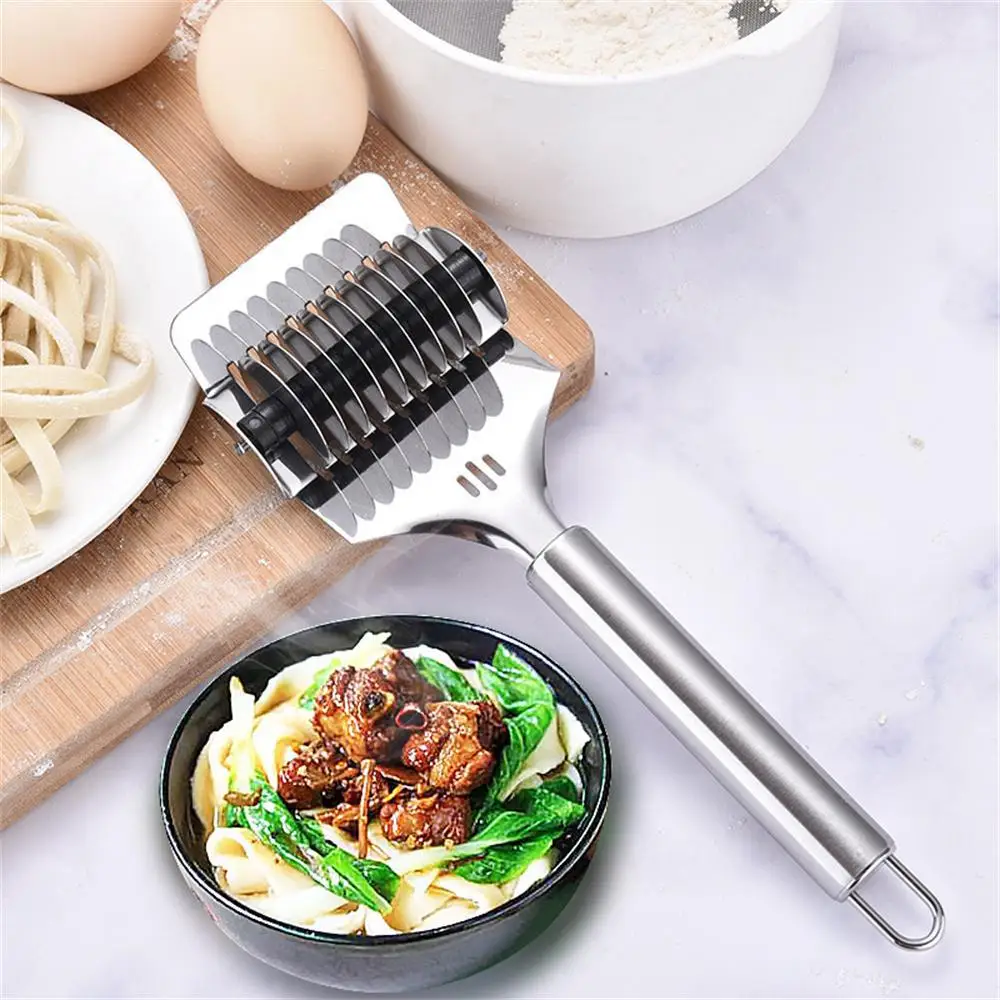 Description Picture 2 of itemStainless Steel Manual Spaghett Cutter Pasta Machine Dough Noodles Maker Ginger Garlic Roll Crusher Kitchen Cooking Gadgets