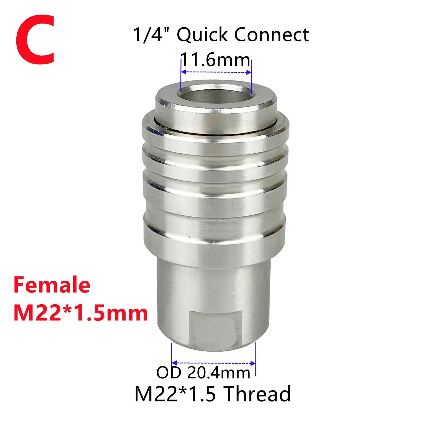 자동 잠금 퀵 커넥터 거치대, 다양한 피팅 스레드, 고압 세척 건용 M14 G1/4 M22, 1/4 인치