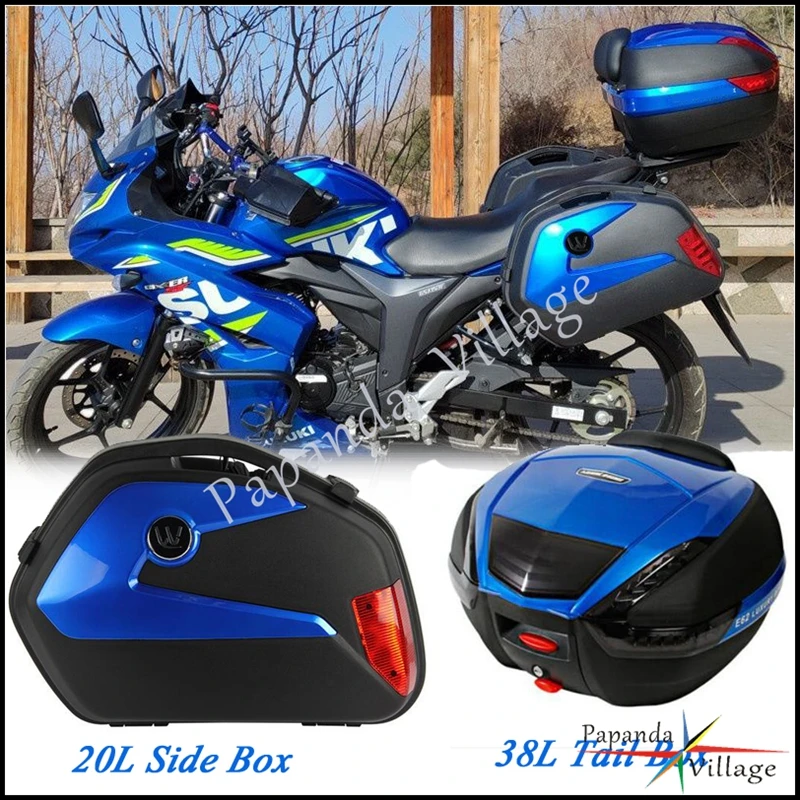 

20L Side Cases 38L Top Case Universal Touring Pannier Motorcycle Boxes Luggage Carrier Cargo For Suzuki BMW Honda Yamaha Ducati