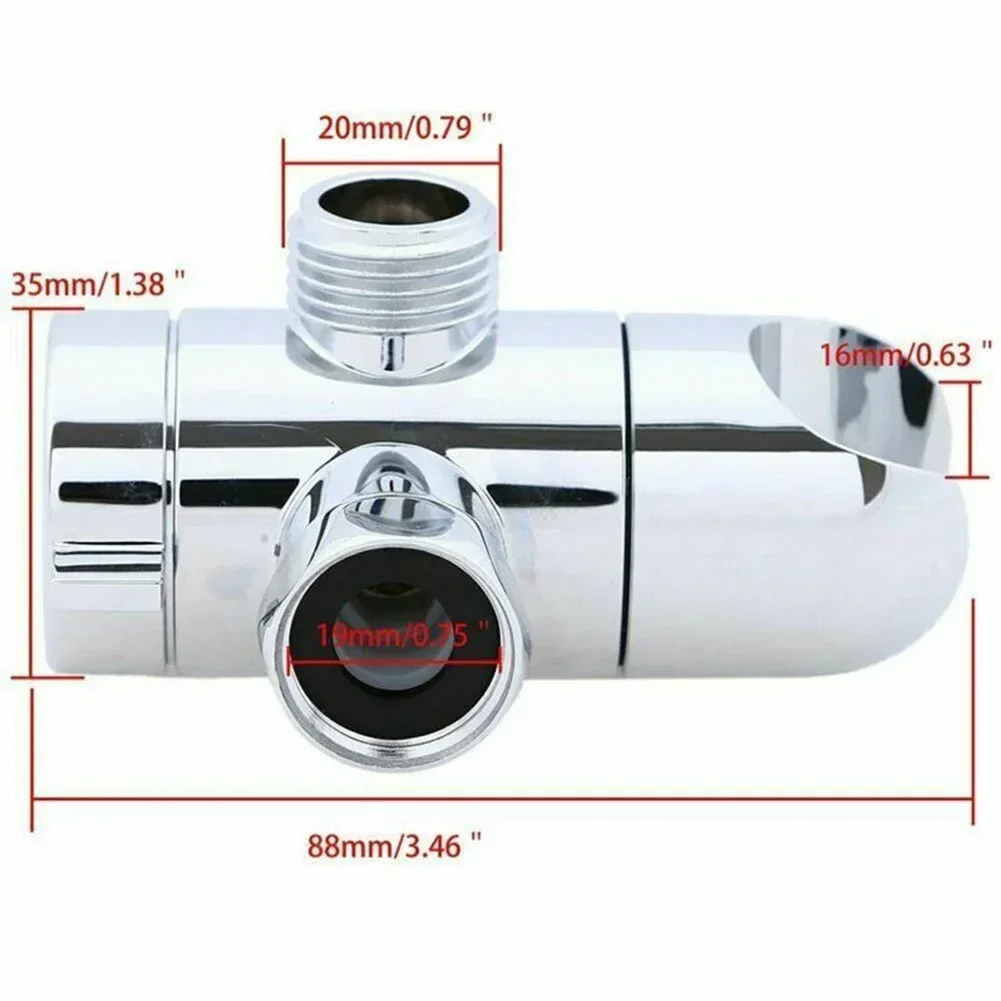 Diverter Valve 3 Way Water Separator Shower Head Adapter Sprayer Arm Mount Shower Head Diverter For Bathroom