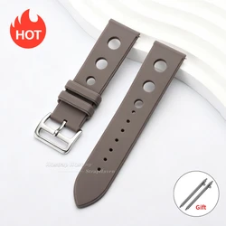 Breathable Silicone Quick Release Waterproof Sport Watch Band Accessories - 22mm (Titanium Gray)