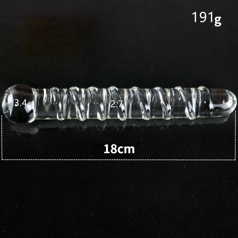 Dildo in vetro e plug anale in cristallo per massaggio_voghion.com