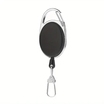Portachiavi retrattile da 1/4 di pollice, facile da usare, multifunzionale, può appendere qualsiasi cosa, forte protezione anti-smarrimento per chiavi, tessere di accesso, ecc.